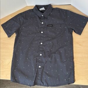 Skater style Airwalk Boys Button down grey top size 10/12